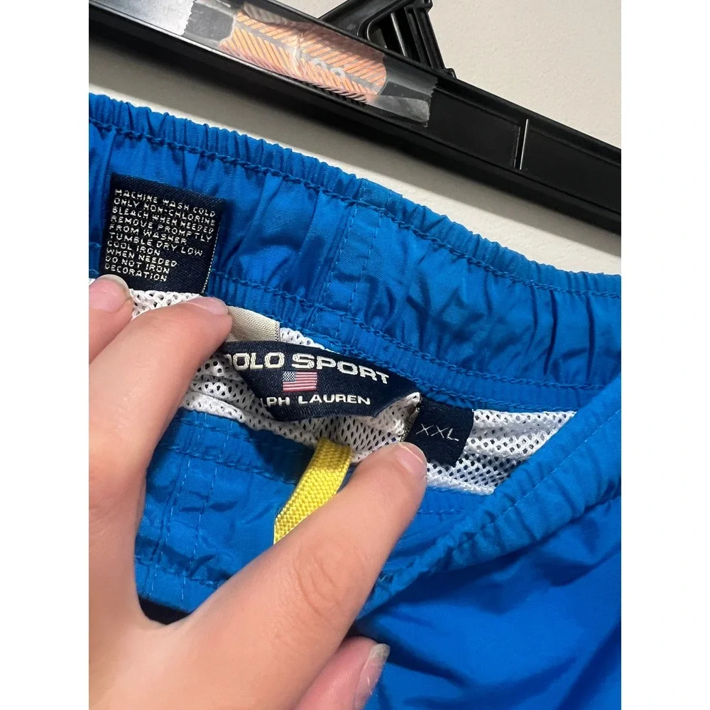 Polo Sport Vintage Swim Trunks Blue Vibrant Beach Summer Men Size XXL